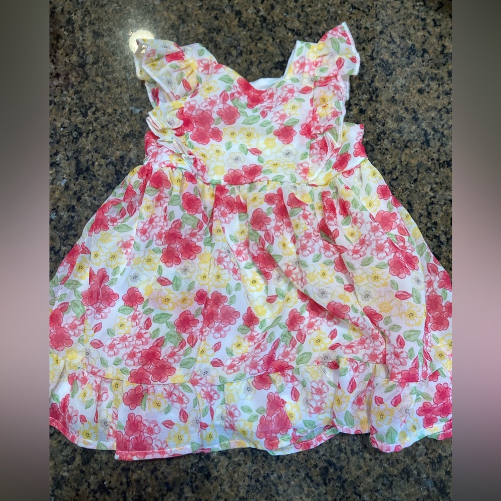 BlueBeri Boulevard Floral Print Infant dress